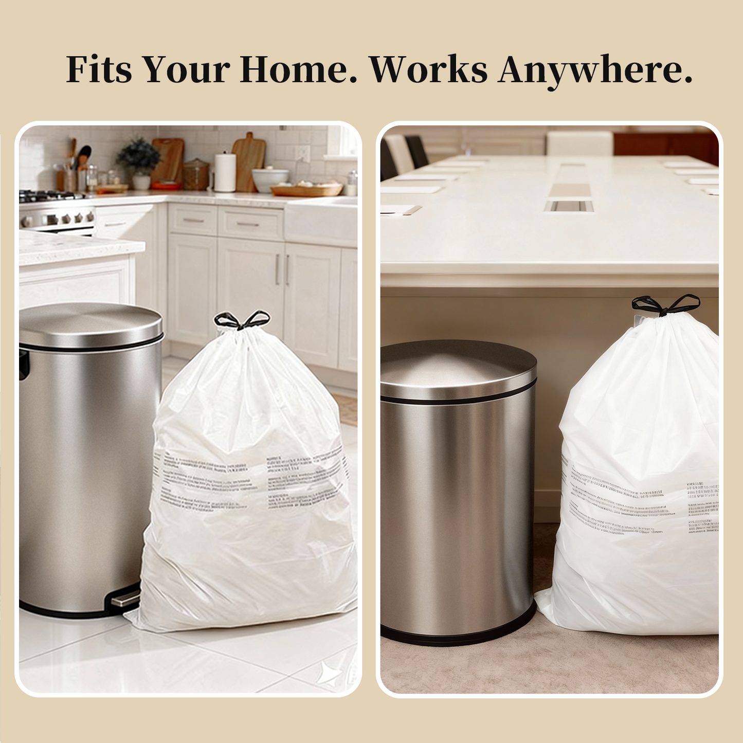 KASATODAY 21 Gallon Drawstring Trash Bags 100 count